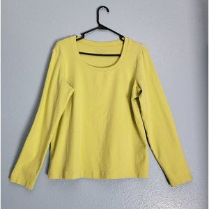 Chicos Shirt Womens 2 Green Long Sleeve